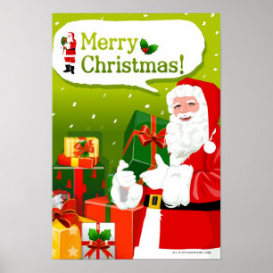 Sinterklaas met geschenken poster