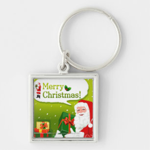Sinterklaas met geschenken sleutelhanger