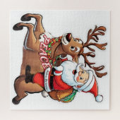 Sinterklaas met geschenken van vrede legpuzzel (Horizontaal)