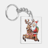 Sinterklaas met geschenken van vrede sleutelhanger (Voorkant Links)