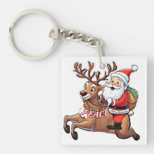 Sinterklaas met geschenken van vrede sleutelhanger