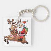 Sinterklaas met geschenken van vrede sleutelhanger (Achterkant)