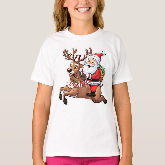 Sinterklaas met geschenken van vrede t-shirt (Voorkant)