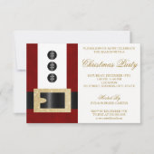 Sinterklaas met glittergordel | feestuitnodiging kaart (Voorkant)