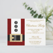 Sinterklaas met glittergordel | feestuitnodiging kaart (Staand voorkant)