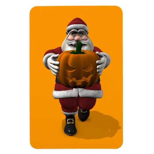 Sinterklaas met grote pompoen magneet (Verticaal)