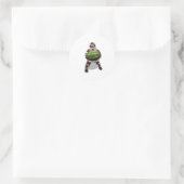 Sinterklaas met grote watermeloen ronde sticker (Tas)