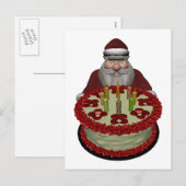 Sinterklaas met halve dag feestdagenkaart (Voorkant / Achterkant)