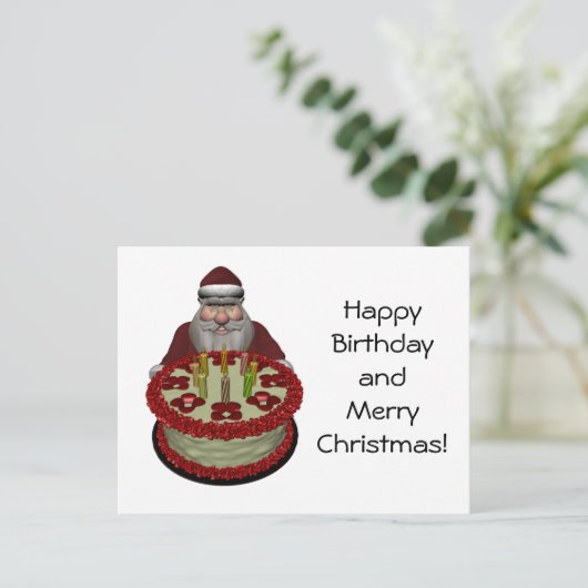 Sinterklaas met halve dag feestdagenkaart (Staand voorkant)