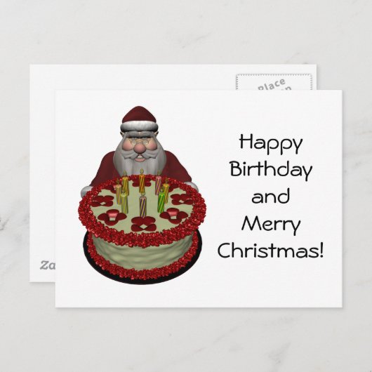 Sinterklaas met halve dag feestdagenkaart (Voorkant / Achterkant)