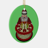 Sinterklaas met halve dag keramisch ornament (Rechts)