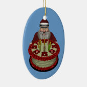 Sinterklaas met halve dag keramisch ornament (Rechts)