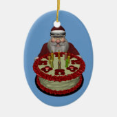 Sinterklaas met halve dag keramisch ornament (Voorkant)