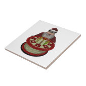 Sinterklaas met halve dag tegeltje (Zijkant)