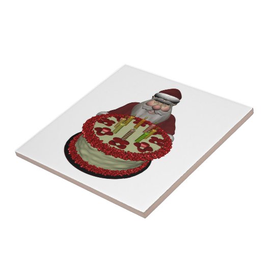 Sinterklaas met halve dag tegeltje (Zijkant)