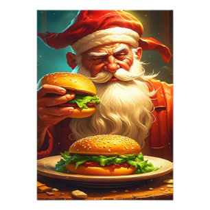 Sinterklaas met Hamburger Foto Afdruk