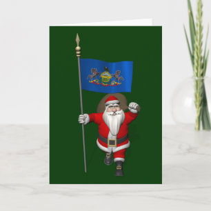 Sinterklaas met handtekening van Pennsylvania Feestdagen Kaart