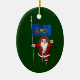 Sinterklaas met handtekening van Pennsylvania Keramisch Ornament