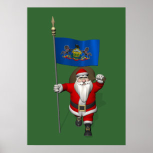 Sinterklaas met handtekening van Pennsylvania Poster