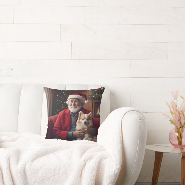 Sinterklaas met hond kussen (Bank)