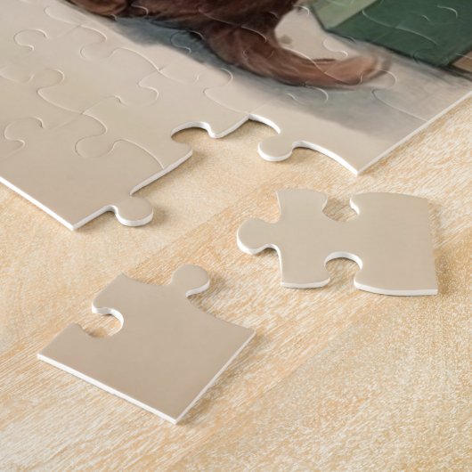  Sinterklaas Met Honden Vrolijk Kerstfeest Legpuzzel (Zijkant)