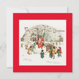 Sinterklaas met illustratie voor kinderen feestdagenkaart