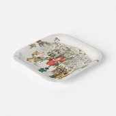 Sinterklaas met illustratie voor kinderen papieren bordje (Gebogen)