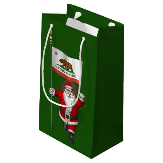 Sinterklaas met inzending van Californië Klein Cadeauzakje (Achterkant Gekanteld)