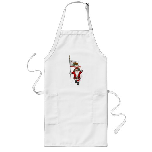Sinterklaas met inzending van Californië Lang Schort (Voorkant)