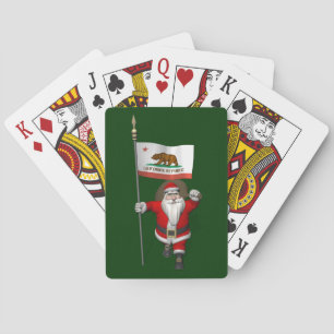 Sinterklaas met inzending van Californië Pokerkaarten
