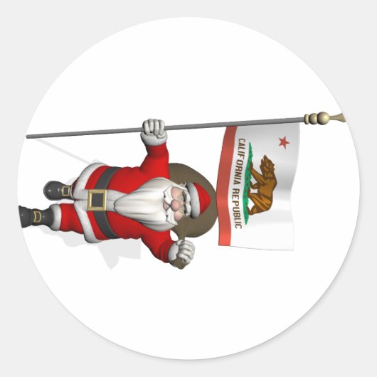 Sinterklaas met inzending van Californië Sticker (Voorkant)