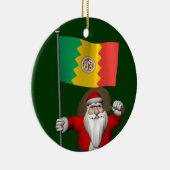 Sinterklaas met inzending van Los Angeles Keramisch Ornament (Rechts)