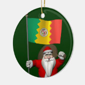 Sinterklaas met inzending van Los Angeles Keramisch Ornament (Links)