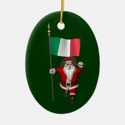 Sinterklaas met Italiaanse nationaliteit Keramisch Ornament (Voorkant)