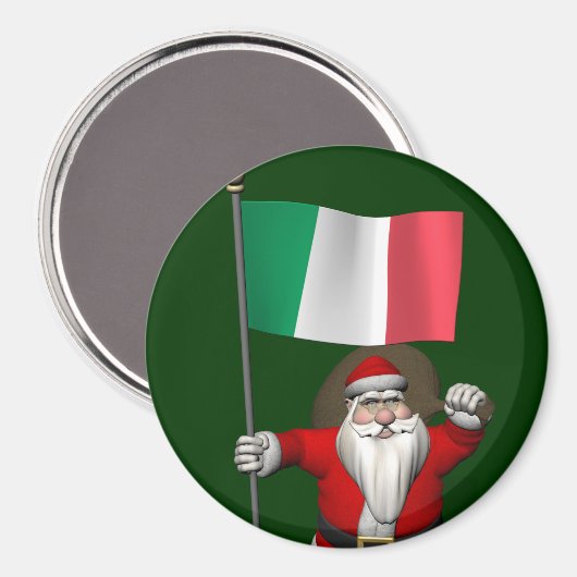 Sinterklaas met Italiaanse nationaliteit Magneet (Voorkant / Achterkant)