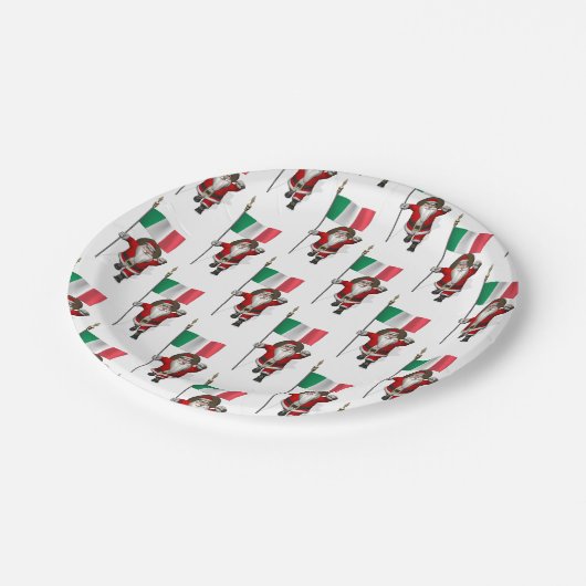 Sinterklaas met Italiaanse nationaliteit Papieren Bordje (Gekanteld)