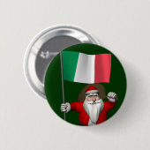 Sinterklaas met Italiaanse nationaliteit Ronde Button 5,7 Cm (Voorkant /achterkant)