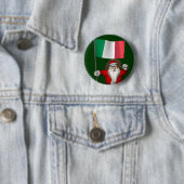 Sinterklaas met Italiaanse nationaliteit Ronde Button 5,7 Cm (In situ)