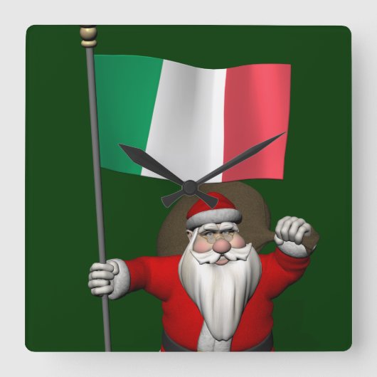 Sinterklaas met Italiaanse nationaliteit Vierkante Klok (Voorkant)