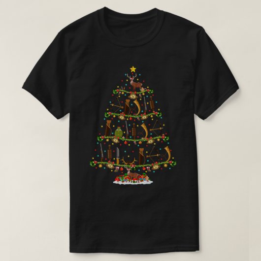 Sinterklaas met jaaglappen voor kerstontsteking t-shirt (Design voorkant)