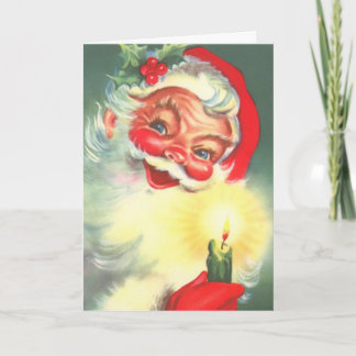 Sinterklaas met kaars Feestdagen Kaart