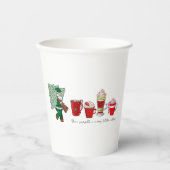 Sinterklaas met Kerst Drink Koffie zegen Papieren Bekers (Voorkant)