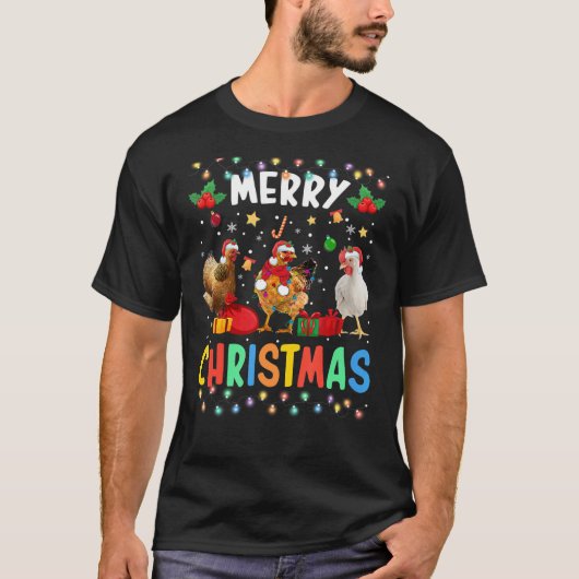 Sinterklaas met kerst en kerstmis t-shirt (Voorkant)