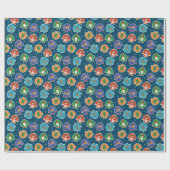 Sinterklaas met kerstbeker Santa Dogs Funny Gift Cadeaupapier (Vlak)