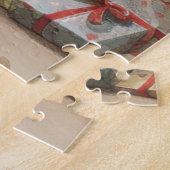 Sinterklaas met kerstboom en cadeaus Legpuzzel (Zijkant)
