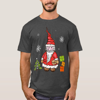 Sinterklaas met kerstboom en Snowflakes Xma T-shirt