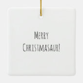 Sinterklaas met kerstboomkoortsir keramisch ornament (Achterkant)