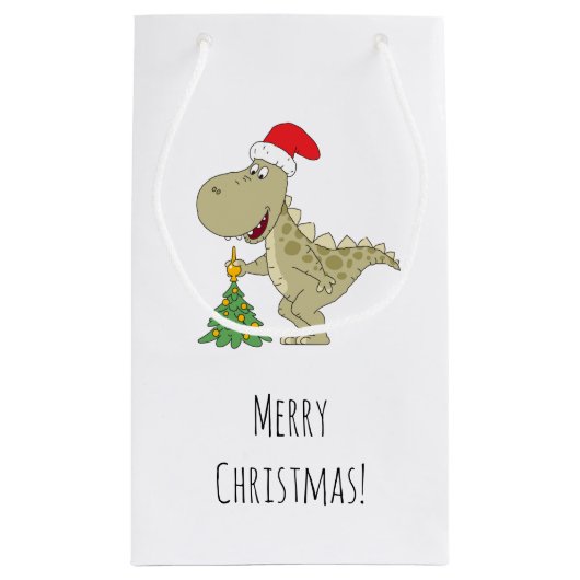 Sinterklaas met kerstboomkoortsir klein cadeauzakje (Achterkant)