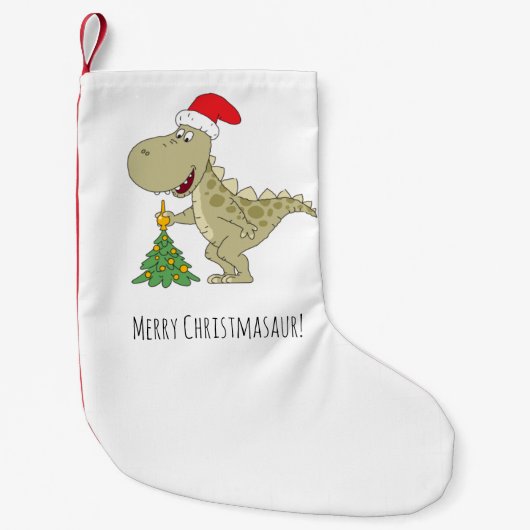 Sinterklaas met kerstboomkoortsir kleine kerstsok (Voorkant)