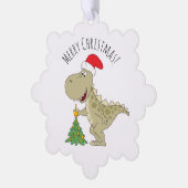 Sinterklaas met kerstboomkoortsir ornament kaart (Links)